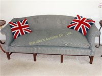 Williamsburg couch & Union Jack pillows