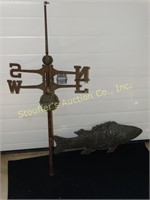 Copper fish weather vane (needs to be attached)