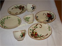 Lenox assorted snack 4 plates 3 cups