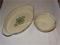 Lenox Holiday oval baker & Home is Where the