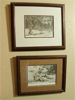 (2) Western Art Prints by SHOOFLY-Signed by Artist