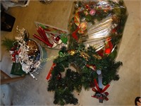 Christmas decorations:  wreath, door hangers,