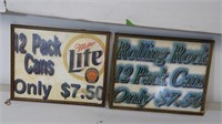 2 Vintage Beer Advertisements(beer boxes-framed)
