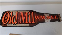 Old Milwaukee Beer Bottle Tin Sign