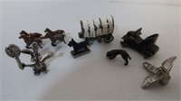 7 Miniature Toys(5 Cast Iron)