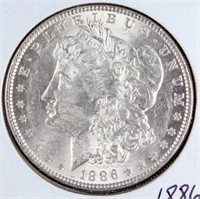 Coin 1886  Morgan Silver Dollar Brilliant Unc.
