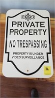 METAL NO TRESSPASSING SIGNS