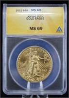 2012 Gold Eagle $50 Coin 1 Troy Oz.  ANACS MS 69