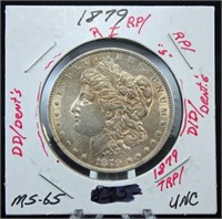 1879 P Morgan Silver Dollar Error Coin