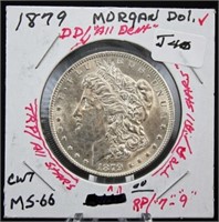 1879 P Morgan Silver Dollar Error Coin