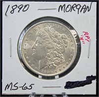 1890 P Morgan Silver Dollar Error Coin