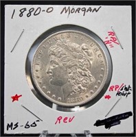 1880 O Morgan Silver Dollar with Errors