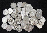 Two Rolls Washington 90% Silver Quarters