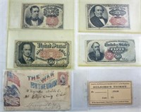 U.S. Fractional Currency & Civil War Items