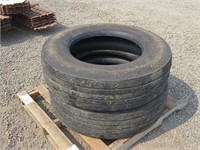 (2) Toyo 295/75Rx22.5 Front Steer Tires