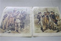 2 Prints of the Continental Army 13 x 15