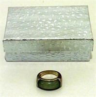 .925 Silver Ring w/ a Jade Stone - Size 7