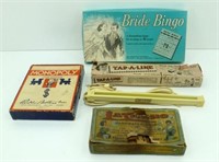 Vintage Games - Monopoly, Bride Bingo, Dominos -