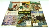 6 Hunting/Outdoorsman Magazines 1940's-1950's