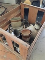 Crate Of Handmade Ceramic Pottery