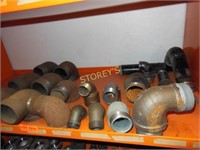 Shelf of 1" - 3" Pipe Fittings, Etc.