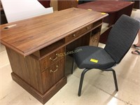 Desk and Straight chair