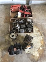 GROUP OF MISC REEL PARTS AND HYRD. PUMPS