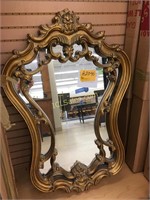 Mirror, gilt style finish