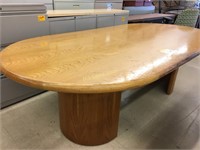 Conference Table, Oak, double pedestal, 94”.