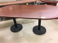 Conference Table with 2 tops. 1 square, 1 oval