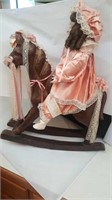 Victorian collection Brittany doll on horse