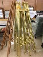 10 Easels, assorted wood and brass