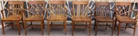 Furniture 6 Vintage Oak Chairs
