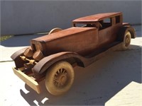 17" Hand Crafted Wood Model Vintage Car