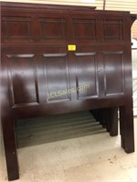 Headboard, queen size, dark stained mahogany