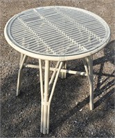Outdoor Glass Top Bistro Table