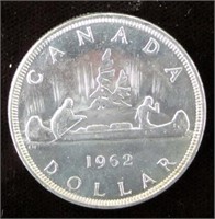 CAD 1962 $1 Coin 80% Silver 20% Copper