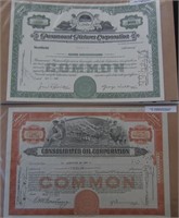 1937 Consolidated Oil 12 Common Shares & 1966