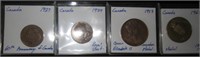 4 pc. Canada Medalions 1967, 1953, 1939, 1927