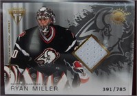 2004 Titanium Ryan Miller Jersey Card