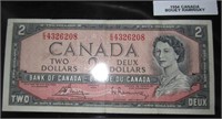 CAD 1954 $2 Bouey / Raminsky Bill EG Prefix