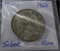 Mexico 1 Peso 1962 Silver