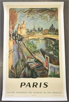 1953 PARIS Travel Poster, Andre Planson