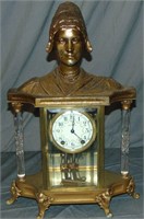 Seth Thomas Art Nouveau Figural Mantel Clock
