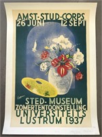 1937 Dutch Flower Show Exhibition Poster, Kropman