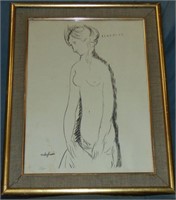 Amedeo Modigliani Numbered Litho, "Beatrice"