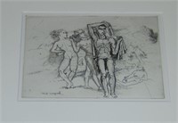 Philip Evergood, "Dance of the Virgins" Etching