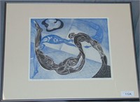 Letterio Calapai, "Aerialists" Color Etching