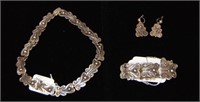 Taxco. Sterling Jewelry Set.