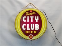 Schmidt's City Club Beer 2 Sided Lighted Sign